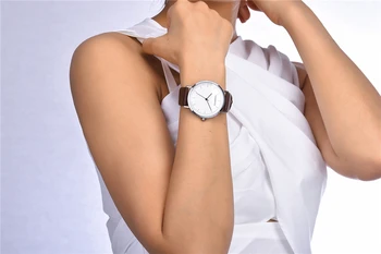 2017 RENAȘTERE Femei Ceasuri de Lux, Marca Cuarț Moda Casual, Curea de PU Aur Femei Rochie Ceasuri de Montre Femme cuarț ceas
