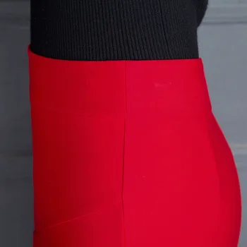 2017 Vara Femei, Fusta De Moda Slim Zburli Elastic Talie Mare Pachet Fusta Șold Negru Și Roșu Fuste