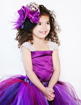 2018 Alb Violet Rochii pentru Fete în Vârstă de 11 ani 12 Ani 13 Ani 14 Ani Fata Rochie de Ceremonie, Rochii de domnisoare de Onoare Nor Copilul Rochii Maxi pentru Copii