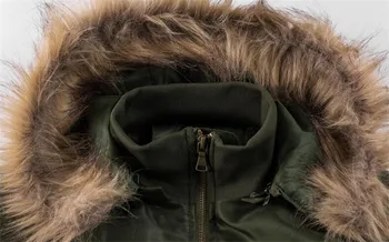 2018 Brand Sacou Mens Fleece Gros Jachete De Iarnă Haina Bărbați Armata Verde De Zbor Streetwear Haina Parka Bomber Bomber Jacket