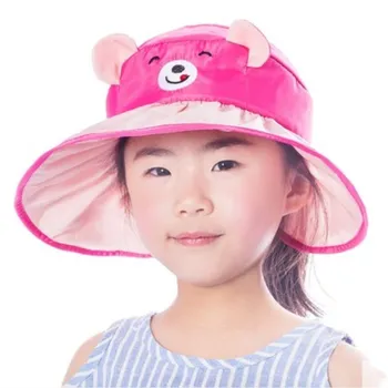2018 Fete de Vară Soare, Pălării de Moda de Plaja pentru Copii Capace Copii Flodable Capace cu Largă Birm Anti-uv Pălării în aer liber, Desene animate pălării de soare