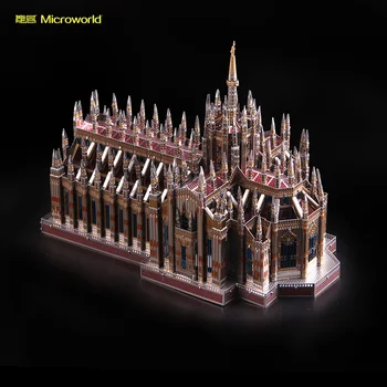 2018 Microworld 3D Metal Nano Puzzle Catedrala din Milano Duomo di Milano a Construi modele de Kituri J45 3D DIY cu Laser Tăiat Puzzle Jucării Pentru Audit