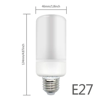 2018 Noi 2835 SMD LED Lămpi cu Flacără Efect de Foc Becuri AC85-265V 5W Pâlpâie timp de Emulare E27 E14 Flacara Lumini 1300K