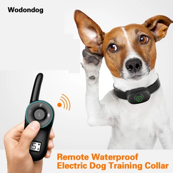 2018 Nou animal de Companie de Formare de Câine Guler IP67 rezistent la apa baterie Reîncărcabilă Câine Șoc Electric Vibrații de Formare Guler Controler de la Distanță