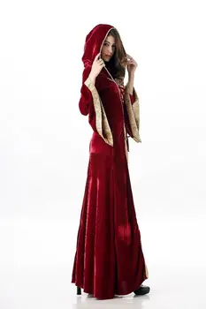 2018 Nou Rosu Sexy Femeie Costume De Halloween Pentru Adulti Little Red Riding Hood Cosplay, Costume De Bal Mascat Joc De Rol Disfraces