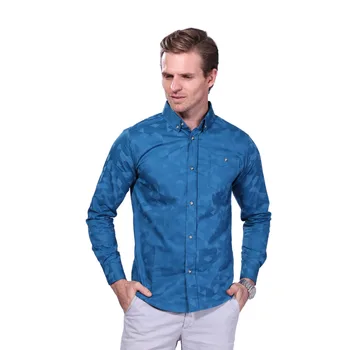 2018 Noua Moda pentru Bărbați Tricou Maneca Lunga Jacquard Țese Slim Fit Camasa Barbati Business Casual din Bumbac Tricou Barbati Camisa Masculina 5XL