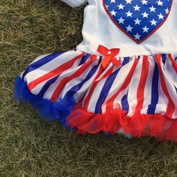 2018 vânzare fierbinte copii pentru Copii de 4 iulie Patriotic fustă Poate Memorial tinutele de zi fetita a patra de iulie costume design nou