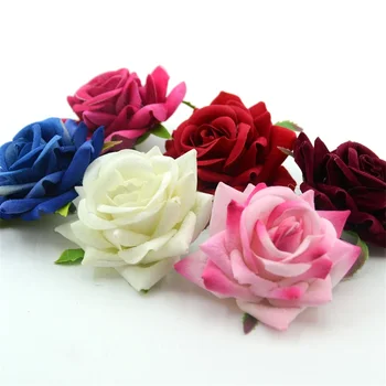 20buc 6cm Mătase Trandafir Artificiale Capete de Flori Pentru Decor Nunta DIY Cununa de Scrapbooking Fals Ieftin Buchetul de Flori