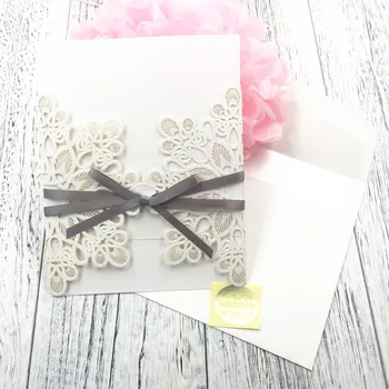 20buc/Lot Invitatie de Nunta Card de tăiat cu laser, invitatii de nunta de crăciun pop-up carduri blank carduri de nunta cu plic