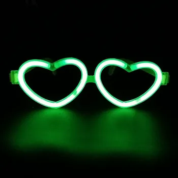 20buc/lot stick Luminos accesorii de plastic, rama de ochelari in forma de inima glow stick de lumină ochelari pentru petrecere concert consumabile