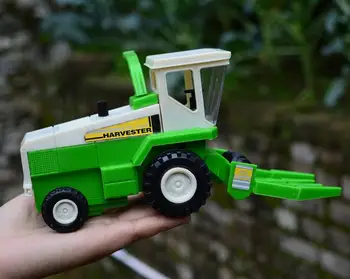 21*7*10CM Mare tractor de Recoltat Mașini Inginerie vehicule de transport agricole de Recoltat pentru Copii mașini de jucărie de culoare verde