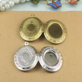 22*29mm 30buc Oval Rama Foto Medalion Cutie,Bronz/Argint/Aur/Negru Pandantiv stil European de Artizanat,Bijuterii Găsirea Pandantiv