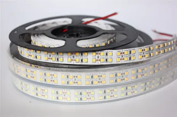 240LEDs/m SMD2835 LED Bandă 12V 5m Non-waterproof IP67 rezistent la apa Flexibilă cu LED-uri de Lumină 1200Leds Rând Dublu de Benzi LED 2835 alb