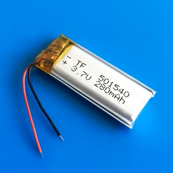 280mAh 3,7 V litiu-Polimer Lipo ion baterie reîncărcabilă 501540 personalizate cu ridicata CE FCC ROHS, MSDS de certificare a calității