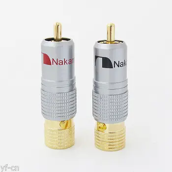 2x de Înaltă Calitate Placat cu Aur de Nakamichi RCA Mufă de Blocare Gratuit de lipire a/V conector