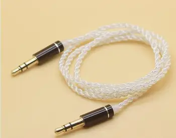 3.5 mm tată-tată cablu audio 3.5 mm 3.5 mm placat cu argint lungime cablu:50cm