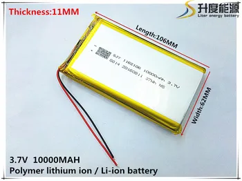 3.7 V,10000mAH,[1162106] PLIB ( polimer litiu-ion baterie ) Li-ion baterie pentru tableta pc,GPS,mp3,mp4,telefon mobil,vorbitor