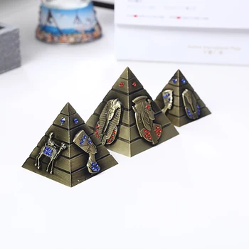 3 buc/set Egipt, Piramida lui Keops model de ornamente Decor retro meserii Mobilier Acasă aliaj de afișare windows suveniruri turistice