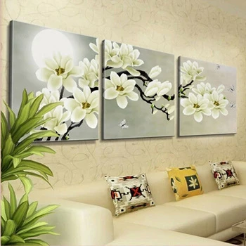 3 Panoul De Flori De Orhidee Perete Imagini De Artă De Perete Flori De Panza Pictura Pentru Camera De Zi Acasă Decor Pictura Pe Panza Fara Rama