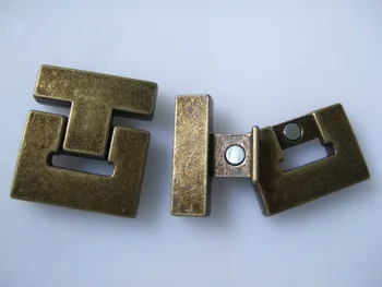 3 Seturi Antic de Bronz de Mari dimensiuni Bratara / Catarama 30x3mm tv cu Incuietoare Magnetică rezultate Pentru tv cu Snur de Piele