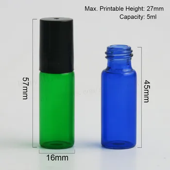 30pcs/lot 5ml gol mini sticla rola pe sticla pentru uleiuri esențiale,reîncărcabile recipiente cu parfum din oțel inoxidabil roller ball