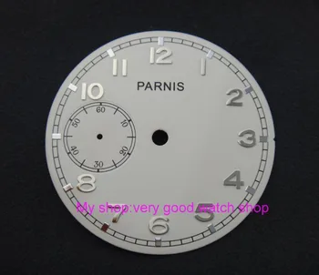 38.9 mm cadran alb se potrivesc pentru 6497-1 /6497-2/st3600 mișcarea ceas cu cadran argintiu marchează 08a