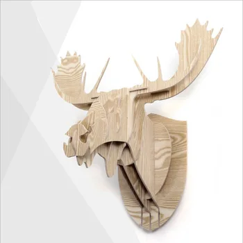 3D lemn ornamente,Europene, Scandinave perete elan, cerb, ren, elan caribou cap,renii draperii de perete statuie