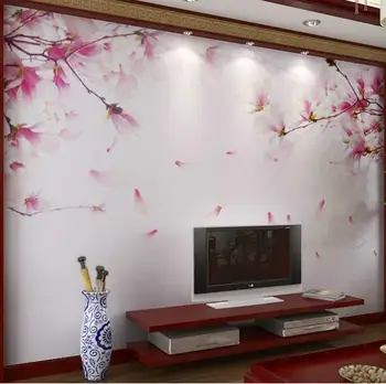 3D Relief Floare de Cires floare Fotografie, pictură Murală Tapet floral de Perete de Arta Murala pentru Camera de zi Restaurant Cafenea picturi Murale Sakura