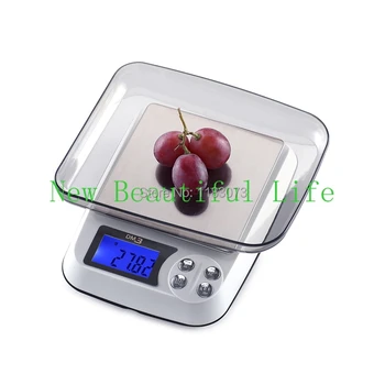 3kg Electronice Cântare de Bucătărie 3000g 0,1 g Digital LCD de Masă din Oțel Inoxidabil Scară Alimentare Greutate de Echilibru Cookie Instrumente Cu Tava