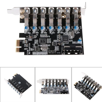 4-Por t/ 7-Port SuperSpeed USB 3.0 Pentru a 15-Pin SATA Conector de Alimentare PCIExpress Adaptor de Card Profil Scăzut Z09 Picătură navă