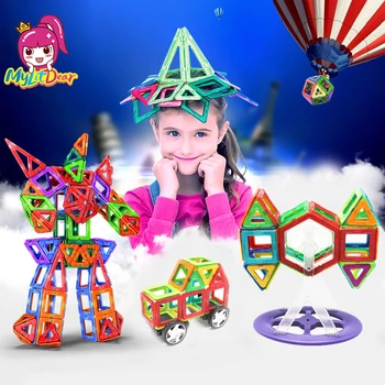 43Pcs 53Pcs Mini Magic Magnet Modele de Jucării Magnetice Creator de Învățământ Blocuri Caramizi Jucarii si Cadouri pentru Copii