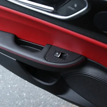 4buc mânerul Ușii Mașinii panoul Ornamental Decor 5D fibra de carbon autocolant Pentru Alfa romeo Giulia styling auto accesorii