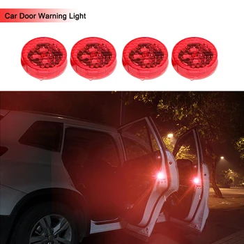 4buc Portiera Lumini LED-uri Lampă de Avertizare Lampă de Semnalizare Anti-Coliziune Magnetic Intermitent Auto Strobe de Lumină de Trafic Safety Car-styling