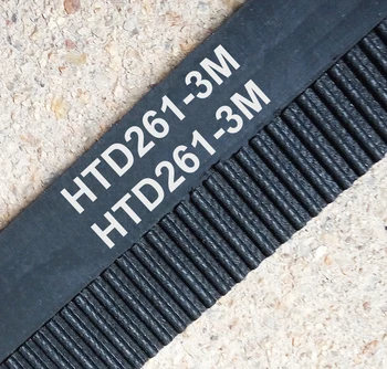 5 bucati/pachet HTD3M curelei lungime 261mm dinți 87 latime 14 mm de cauciuc în buclă închisă 261-3M pentru shredder S3M 261 HTD 3M scripete