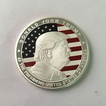 50 buc Donald Trump monedă de argint placat cu Președintele SUA insigna libertatea tema de 40 mm de suveniruri monede