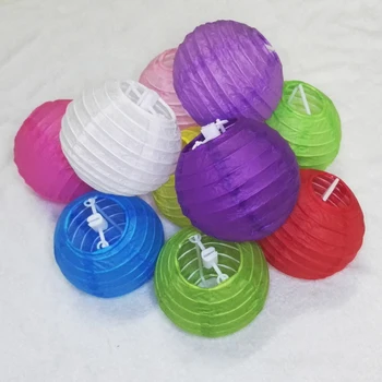 50 de Bucăți de 4 Inch 10cm 10 Culori Frumoase Mini Felinare din China de Hârtie Pentru Petrecere si de Nunta Decor Agățat Balonul de Hârtie