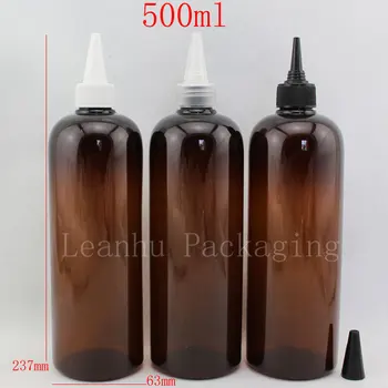 500ml X 14 culoare E lichid, sticle de plastic cu vârf ascuțit și gura pac,500g dimensiuni mari lotiune cosmetice containere de ambalare sticle