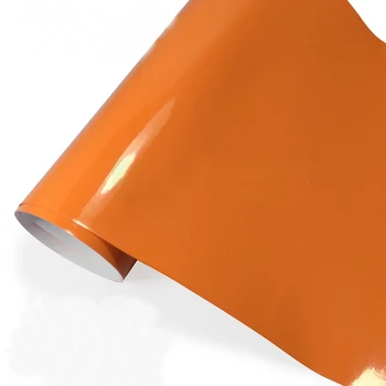 500mm x 1520mm Glossy orange Folie de Vinil Masina si motocicleta autocolant Adeziv de Eliberare a Aerului cu Bule Autocolant Decal Film de styling Auto