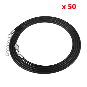 50NL10 50PCS/lot de 18 inch 24 inch 30 inch 45 inch Ceară Negru din Piele de Cablu Colier de Bijuterii Costum