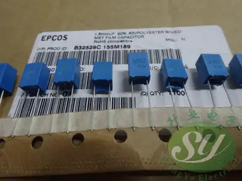 50pcs EPCOS 1,5 uf / 63v 1u5f 155 nouă peliculă subțire condensatoare B32529C155M189 transport gratuit