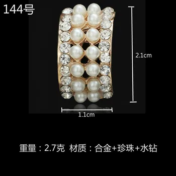 50Pieces 21x11mm Aur/Argint Culoare Cristal Stras Imitații de Perle Farmece Pandantiv DIY Constatările Accesorii Bijuterii