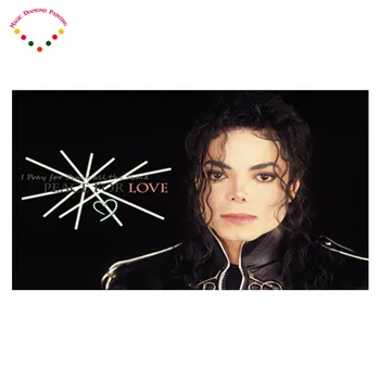 5d diy diamant broderie portret magie diamant rotund pictura mozaic, vopsea de perete decor acasă ab056 Michael Jackson spațiu de mers pe jos
