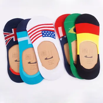 5Pairs de Imprimare 3D Sosete Papuci de Casa Pentru Femei Invizibil Barca Șosete Art No Show Socks Femei Bumbac Amestecuri Ciorap Scurt Calcetines
