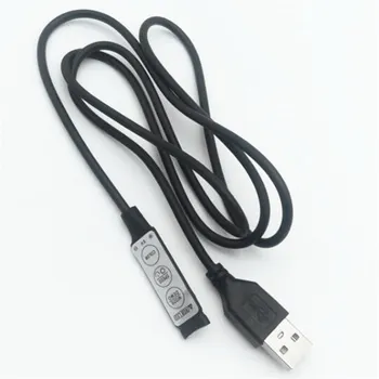 5pcs DC 5V USB LED RGB Controller Mini 3Key 4Pin Telecomanda Dimmer Pentru SMD 5050 2835 5V RGB LED Strip Lumina
