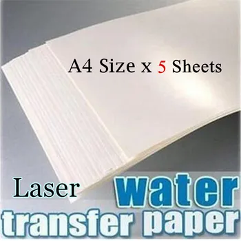 (5pcs/lot) Laser Tobogan de Apă Decal Ambarcațiuni de Hârtie de Transfer Transparent de Culoare nu trebuie să dispară Pentru Ceramică de Sticlă de Unghii Tobogan Hârtie
