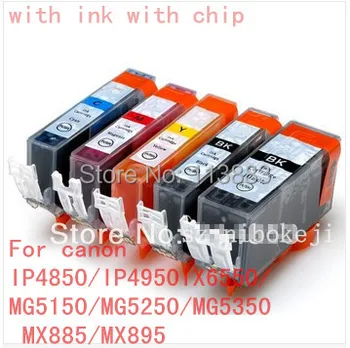 5set PGI525 CLI526 cartuș de cerneală Pentru canon PIXMA IP4850/IP4950/IX6550/MG5150/MG5250/MG5350/MX715/MX885/MX895