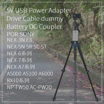 5V USB AC-PW20 Adaptor de Alimentare Cablu de acționare dummy NP-FW50 Fals bateriei pentru Sony NEX-7 NEX-6 NEX-5 NEX-5N NEX-5R Alpha 7 7R a7 a7R