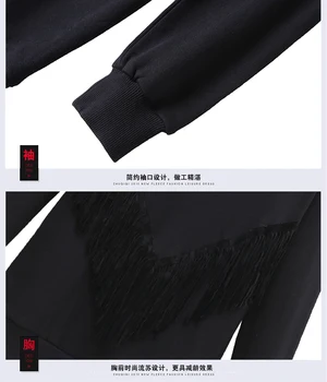 5xl mare plus dimensiunea femei de îmbrăcăminte de primăvară 2016 toamna coreean vestidos subțire ciucure cusatura plisata negru rochie de partid de sex feminin A1963
