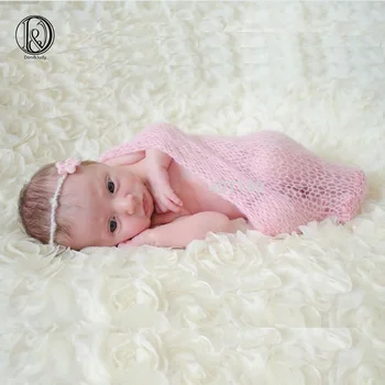 (60*30 cm) Acrilice Stretch Moale de Mohair Baby Împachetări 5pcs/Lot se Amestecă Culoare Nou-născut Fotografie Împachetări Baby shower cadou