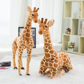 60/80cm Simulare Girafa Jucării de Pluș Drăguț Animal de Pluș Păpuși Moale Animal Girafa Papusa de Înaltă Calitate, Cadou de Ziua de Jucarie pentru Copii
